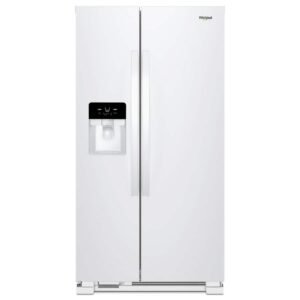 Whirlpool - 33 in. Wide 21 cu. ft. Side-by-Side Refrigerator with LED Interior Lighting - White