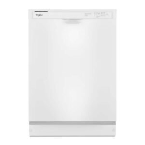 Whirlpool - 24 inch Front Control Built-In Dishwasher with Boost Cycle and 57 dBA - White