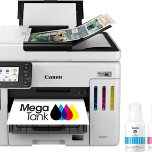 Canon - Megatank GX7120 Wireless All-In-One Supertank Inkjet Printer with Fax - White