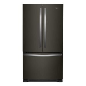 Whirlpool - 36 in. Wide 20 cu. ft. French Door Bottom Mount Counter-Depth Refrigerator - Print Resist Blk Stnlss