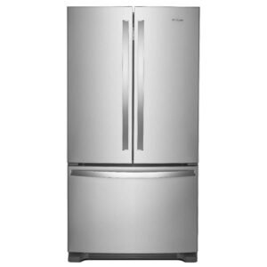 Whirlpool - 36 in. Wide 20 cu. ft. French Door Bottom Mount Counter-Depth Refrigerator - Stainless Steel