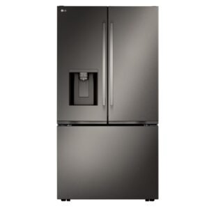 LG - 36-in Counter-Depth MAX 23.7 Cu. Ft. French Door Smart Refrigerator with Zero Clearance and Dual Ice - Black Stainless Steel