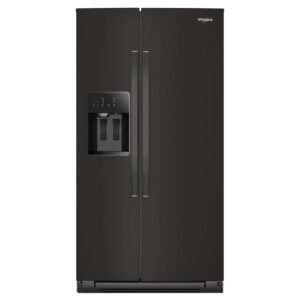 Whirlpool - 36 in. Wide 21 cu. ft. Side-by-Side Counter-Depth Refrigerator with In-Door Ice & Water - Black Stainless Steel
