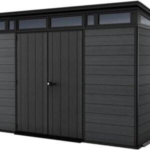11x 7 Cortina Heavy Duty Plastic Pent Shed – Dark Grey